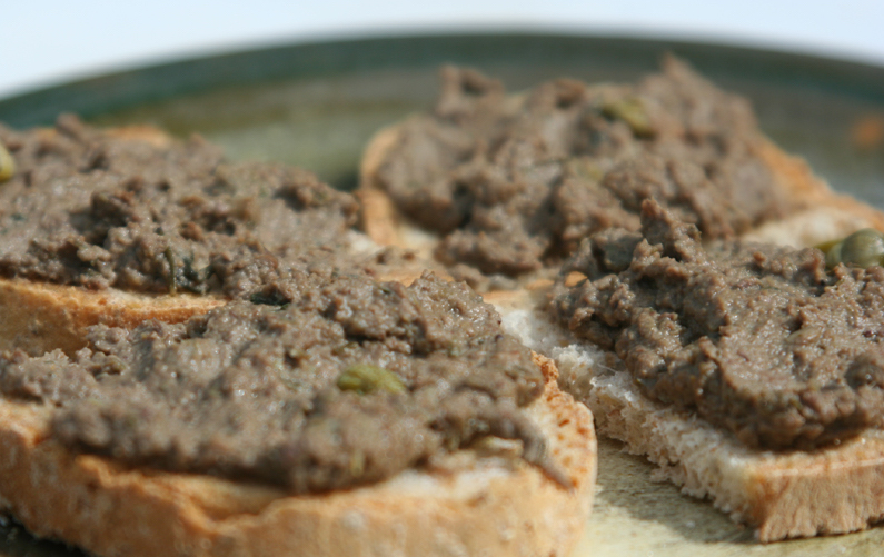 Crostini Toscano (Tuscan Canapés) - traditional dish in Florence