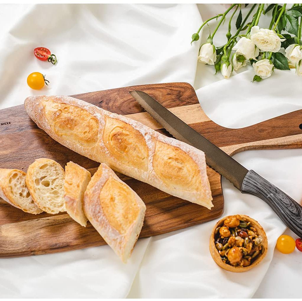 Bread Cutting Board, Chopping Board With Grooves, Wood, Non-slip, With  Rubber Feet, Kitchen Aid, Bread Board, Oak Board, Serving Board, Kitchen  Gift 